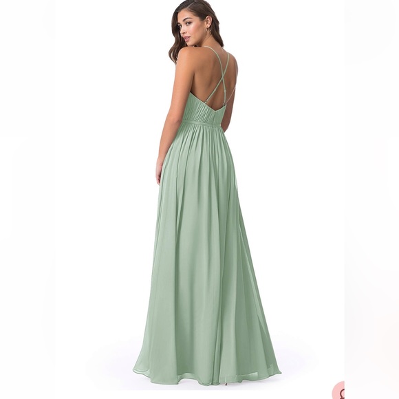 AZAZIE BLYTHE
A-Line Pleated Chiffon Floor-Length Dress Agave
Size: 4  (NWT) - Picture 5 of 13